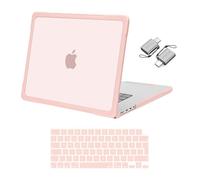 MOSISO Compatible with MacBook Pro 16 inch Case M5 M4 M3 M2 M1 2026-2021 A3429 A3428 A3403 A3186 A2991, 3 in 1 Kit Soft TPU Bumper Anti-Scratch&Fingerprint Protective Hard Shell Cover, Pink
