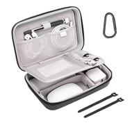 MOSISO Electronic Organizer Travel Case, Black | Compatible with MacBook Power Adapter&Magic Mouse&Pencil, SD Card, USB Flash Disk&4 Modular Insert & 2 Cable Tie & Snap Hook