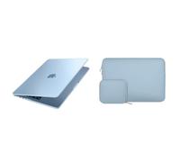 MOSISO Hard Shell & 13 inch Laptop Case Sleeve, Sky Blue Clear&Airy Blue