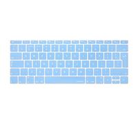 MOSISO Keyboard Cover Protective Skin Compatible with MacBook Pro 13 inch 2017 2016 Release A1708 without Touch Bar & Compatible with MacBook 12 inch A1534 (EU Layout), Airy Blue