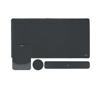 MOSISO Keyboard Mouse Pad Set,Gaming Mouse Support&Rectangular Keyboard Wrist Rest&Mousepad with Wrist Rest&Coaster,Ergonomic Non-Slip Mousepad&Easy Typing Pad with Curved Memory Foam, Slate Gray