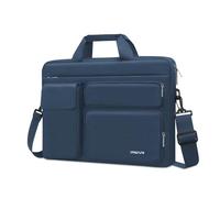 MOSISO Laptop Bag 16 inch, 15-15.6 inch Computer Shoulder Bag Compatible with MacBook Air 15 M4 M3 M2/Pro 16 M4 M3 M2 M1, Notebook &2 Raised&1 Flapover&1 Horizontal Pocket&Handle&Belt, Haze Blue