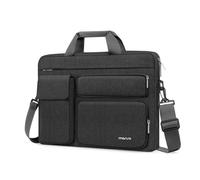 MOSISO Laptop Bag 17.3 inch, 17-17.3 inch Computer Shoulder Bag Compatible with Dell XPS/HP Pavilion/Ideapad/Acer/Alienware/HP Omen &2 Raised&1 Flapover&1 Horizontal Pocket&Handle&Belt, Slate Gray