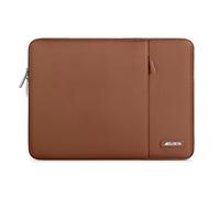 MOSISO Laptop Case 13.3 inch, 13-13.3 inch Laptop Sleeve Compatible with MacBook Air/Pro 13 / Pro 14, HP Dell ASUS Lenovo Notebook, Polyester Vertical Computer Sleeve Bag with Pocket, Caramel Brown