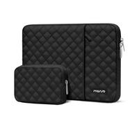 MOSISO Laptop Case 13.3 inch, 13-13.3 inch Laptop Sleeve Compatible with MacBook Air/Pro 13 / Pro 14, HP Dell Acer ASUS Lenovo,Square Quilted Vertical Computer Bag with Pocket&Small Case, Black
