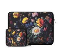 MOSISO Laptop Case 13.3 inch, 13-14 inch Laptop Sleeve Bag Compatible with MacBook Air/Pro 13 / Pro 14, HP Dell Acer ASUS Lenovo Notebook, Neoprene Computer Sleeve Bag with Small Case,Classical Garden
