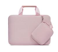 MOSISO Laptop Case 15 inch, 15 inch Laptop Sleeve Bag Compatible with MacBook Air M5 M4 M3 M2, Surface, Dell XPS, Neoprene Carrying Computer Bag with Handle&Detachable Small Case, Pink
