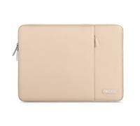 MOSISO Laptop Case 15 inch, 15 inch Laptop Sleeve Compatible with MacBook Air 15 M4 A3241 M3 A3114 M2 A2941 2025-2023, Dell XPS 15, Polyester Vertical Computer Sleeve Bag with Pocket, Apricot