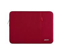 MOSISO Laptop Case 16 inch, 15-15.6 inch Laptop Sleeve Compatible with MacBook Pro 16 M4 M3 M2 M1, HP Acer Dell Lenovo ASUS Notebook, Polyester Vertical Computer Sleeve Bag with Pocket, Red