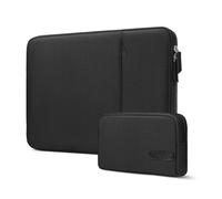 MOSISO Laptop Sleeve Bag, Compatible with MacBook Air/Pro, 13-13.3 inch Notebook, Compatible with MacBook Pro 14 inch M4 M3 M2 M1, Polyester Vertical Shockproof Laptop Case with Accessory Bag, Black