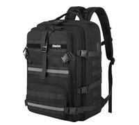MOSISO Large Capacity Motorcycle Backpack for Men, Expandable Motorcycle Helmet Backpacks with USB Charging Port&Laptop Compartment, Tactical Backpack for Outdoor Cycling Riding Traveling, Black