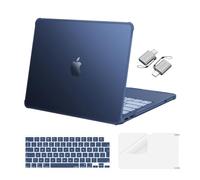 MOSISO Matte Case Compatible with MacBook Neo 13 2026 A3404, Indigo | 4 in 1 Kit Fingerprint & Scratch Resistant Protective Hard Shell with Shock-Absorbing TPU Bumper Compatible with Mac Neo A18