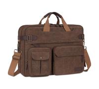 MOSISO Messenger Bag for Men, 15.6 inch Computer Laptop Bags Convertible Backpack for Work Business Travel, Crossbody Satchel Bags Briefcase Shoulder Bag Handbag Bookbag for College Teacher, Brown