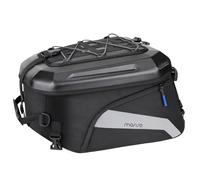 MOSISO Motorcycle Tail Bag Convertible Motorcycle Backpack Helmet Bags with Expandable Capacity 25L-35L, Motorbike Rear Seat Storage Luggage Tool Gear Carry Bag with Handle & Reflective Strips, Black