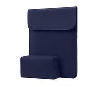 MOSISO Protective Laptop Case 13 inch, 13 inch Laptop Sleeve Compatible with MacBook Air M5 M4 M3 M2 M1/ Neo A18 chip/Pro 13 M2 M1,Surface Pro, Faux Suede Leather Case with Small Bag, Navy Blue