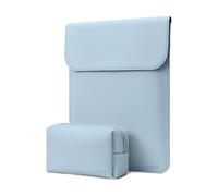 MOSISO Protective Laptop Case 13 inch, 13 inch Laptop Sleeve Compatible with MacBook Air M5 M4 M3 M2 M1/ Neo A18 chip/Pro 13 M2 M1,Surface Pro, Faux Suede Leather Case with Small Bag, Baby Blue