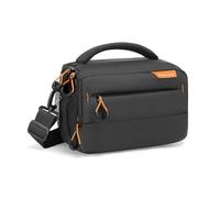 MOSISO Small Camera Bag for Photographers,Compact Camera Shoulder Bags for DSLR/SLR/Mirrorless Cameras,Waterproof Crossbody Padded Photography Bag with Rain Cover for Canon/Nikon/Sony, Black