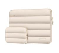 MOSISO Tablet Sleeve Case for 11 inch iPad Pro M4 & iPad Air M2 2024, iPad Pro 11 M2 M1, iPad 10th 10.9, iPad 9/8/7 10.2, iPad Air 5/4 10.9, Galaxy Tab 11, Puffy Horizontal Bag with Small Case, Sand