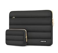 MOSISO Tablet Sleeve Case for 11 inch iPad Pro M4 & iPad Air M2 2024, iPad Pro 11 M2 M1, iPad 10th 10.9, iPad 9/8/7 10.2, iPad Air 5/4 10.9, Galaxy Tab 11, Puffy Horizontal Bag with Small Case, Black