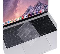 MOSISO Ultra Thin TPU Keyboard Cover Compatible with MacBook Air 13.6 M3 M2 2024 2022, for MacBook Air 15 M3 M2 2024 2023, for MacBook Pro 14/16 inch M4 M3 M2 M1 2021-2024, Skin UK/EU, Transparent