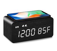MOSITO Alarm Clock, Wood, Black, 5.7 x 2.5 x 2.5 (inch)