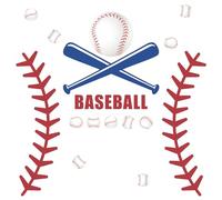 MOSITU 11 Pcs Large Baseball Wall Stickers 2 Sheets Red Vinyl Baseball Stitches Decals Peel and Stick Sport Decor for Boys Room Man Cave Game Room Sports Bar