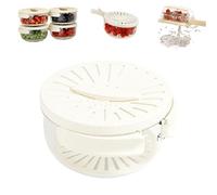 Moskado Draining Basket with Lid, 2 in 1 Fruit Storage Containers, Berry Keeper Container for Fridge with Removable Colanders, Plastic Leakproof Food Storage Containers for Fruits, Vegetables (White)