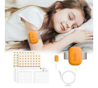 MOSKESON Bed Wetting Alarm for Boys and Girls - USB Rechargeable, Bedwetting Alarm with High Sensitivity Sensor, Loud Sound and Strong Vibration, Proven Solution for Bedwetters(Orange)