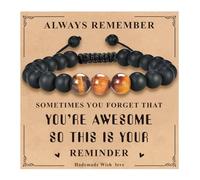 Moskiller Natural Stone Bracelets Gifts For Women Teen Girls Best Friend,Sometimes You Forget You're Awesome Unique Birthday Gifts for Women with Gift Message Card