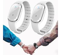 Moskito Pro Bracelet, Moskitopro Bracelet,Mosquito Insect Repellent Band,Ultrasonic Mosquito Repellent Bracelet Watch,USB Rechargeable Anti Mosquito Repeller Wristband for Adults & Children (White*2)
