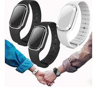 Moskito Pro Bracelet,Mosquito Repellent Bracelet,Mosquito Repellent Watch,Ultrasonic Mosquito Repellent Bracelet Watch,USB Rechargeable Anti Mosquito Repellent (Black*2+White*1)