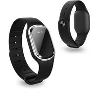 MoskitoPro Bracelet,Mosquito Repellent Bracelet,Ultrasonic Anti-Mosquito Wristband Electronic Repeller Bands Watch Pest Control Insect Guards USB Charging/Waterproof for Children and Adults (Black)