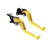Mosklo 1 Pair Motorcycle Brake Lever Clutch Handle Off-Road Vehicle Part Modification Cowhorn Assembly Mirror Seat CNC for Suzuki Clutch Lever Breakaway Levers(Yellow)