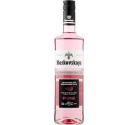 Moskovskaya Pink Vodka - Raspberry & Lime Flavoured - Classic Spirit Distilled From Natural Ingredients - For Mixers, Tonics, & Cocktails - European Made - 38% Vol 70cl (700ml/0.7 Litre) Glass Bottle
