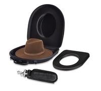 MOSLA Hat Box for Travel-Crush Proof Hat Travel Case for Cowboy Hats Holder Storage Box Organizer Cap Carrier Black H05