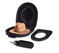 MOSLA Hat Box Travel Fedora Case Universal Size Hat Carrier,Sleek Hat Storage Case Easily Straps to Suitcase or Carried on Shoulders,Travelling Hat Boxes Gift Idea for Men Black