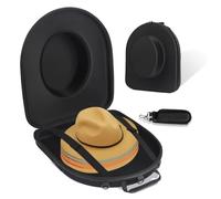 Mosla Hat Carrier Case for Travel-Crush Proof Hat Box Holder for Mens Fedora Hats for Cowboy Hat Storage Organizer with Adjustable Strap for Travel (Black)