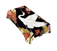 Moslion Japanese Crane Tablecloth Rectangle Tablecloth 60x84 Inch
