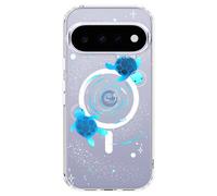 MOSNOVO for Google Pixel 11 Clear Case, Fit for Pixelsnap & MagSafe, 6.6ft Military-Grade Shockproof Magnetic Protective Phone Cover for Pixel 11 Case, Space Turtle Design