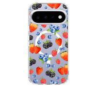 MOSNOVO for Google Pixel 11 Clear Case, Fit for Pixelsnap & MagSafe, 6.6ft Military-Grade Shockproof Magnetic Protective Phone Cover for Pixel 11 Case, Wild Berries Design