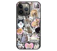 MOSNOVO for iPhone 13 Pro Case - Clear Slim Shockproof TPU+PC, Compatible with Magsafe [ 6.6 ft Drop Protection/Anti Peel Off ] - Clear Black - The Cat Brigade