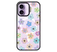 MOSNOVO for iPhone 17 Case, Fit for MagSafe, Military-Grade Drop Protection, Shockproof Bumper, Cute Women Girl Magnetic Floral Phone Case for iPhone 17, Groovy Flower/Black