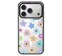 MOSNOVO for iPhone 17 Pro Case, Fit for MagSafe, Military-Grade Drop Protection, Shockproof Bumper, Cute Women Girl Magnetic Floral Phone Case for iPhone 17 Pro, Groovy Flower/Black