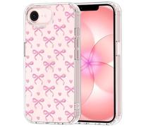 MOSNOVO for iPhone 17e Case/iPhone 16e Case [Shockproof Military-Grade Protection 6.6ft Drop Tested] Clear Phone Case for iPhone 16e / iPhone 17e - Bowtiful Love
