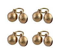 MOSNOW 4pcs 18mm Extra Loud Brass Tiger Head Bells for Dog Collar & Cat Collar, Durable Loud Dog Bells and Cat Bells for Collars Security Tracking, Puppy Accessories for Indoor