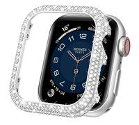 Mosonio Metal Case Cover Compatible with Apple Watch S11 S10 46mm, Full Bling Metal Watch Frame for Women, Shiny and Durable Protective Case Cover for iwatch Series 11 10(Silver,46mm)