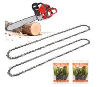 MospdyGear 2 Pack Chainsaw Chain Replacement for ParkerBrand 62cc 20" Petrol Chainsaw, 0.325" Pitch, 0.058" Gauge, 76 Drive Links