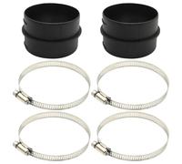MospdyGear 2PCS 75mm Heater Ducting Connector, Plastic Ducting Joiner Connector, with 4 Adjustable Clips Round Ventilation Duct Pipe Connector for Diesel Heater Ducting