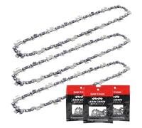 MospdyGear 3 PCS 0.050'' (1.3mm) Gauge 3/8'' LP, 8-Inch (20cm) Saw Blades, 33 Drive Links Chainsaw Chain, Low Bounce Saw Chain, Replacement for Ryobi, Replacement for Einhell