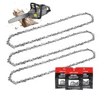 MospdyGear 3 PCS 3/8''LP Pitch .043''(1.1mm) Gauge,14-Inch (35cm) Saw Blades, 52 Drive Links Chainsaw Chain, Replacement for Husqvarna, Ryobi, Makita and More